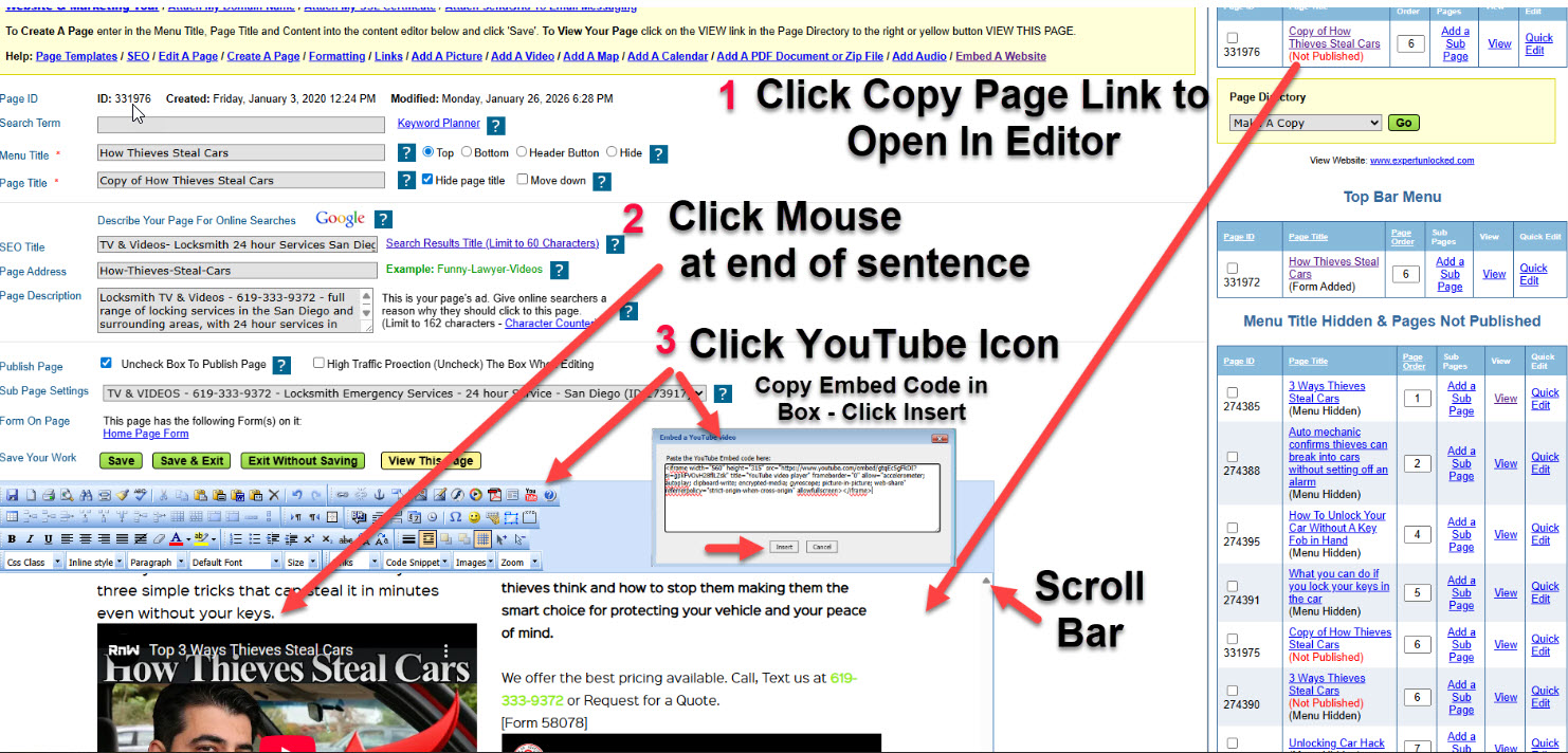 add video to your page