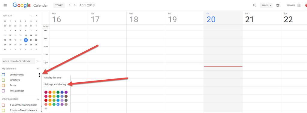 Embedding a google calendar into your website