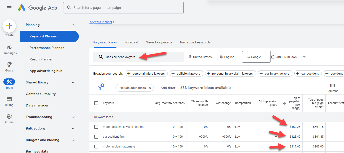 keyword planner