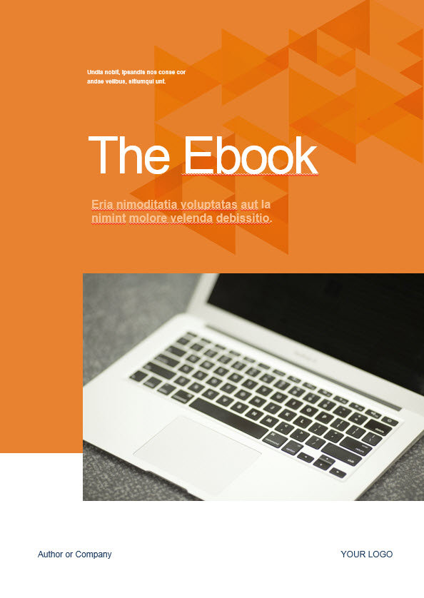 free orange ebook template