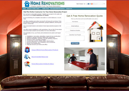 Contractor leads website