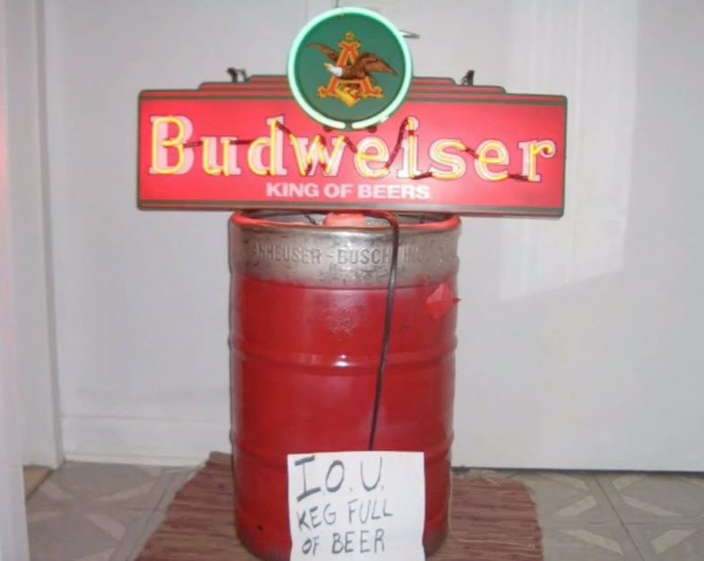 Keg of beer for a house