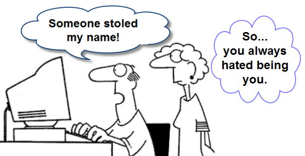 identty theft cartoon