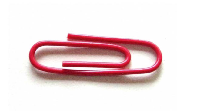 Red Paper clip for house