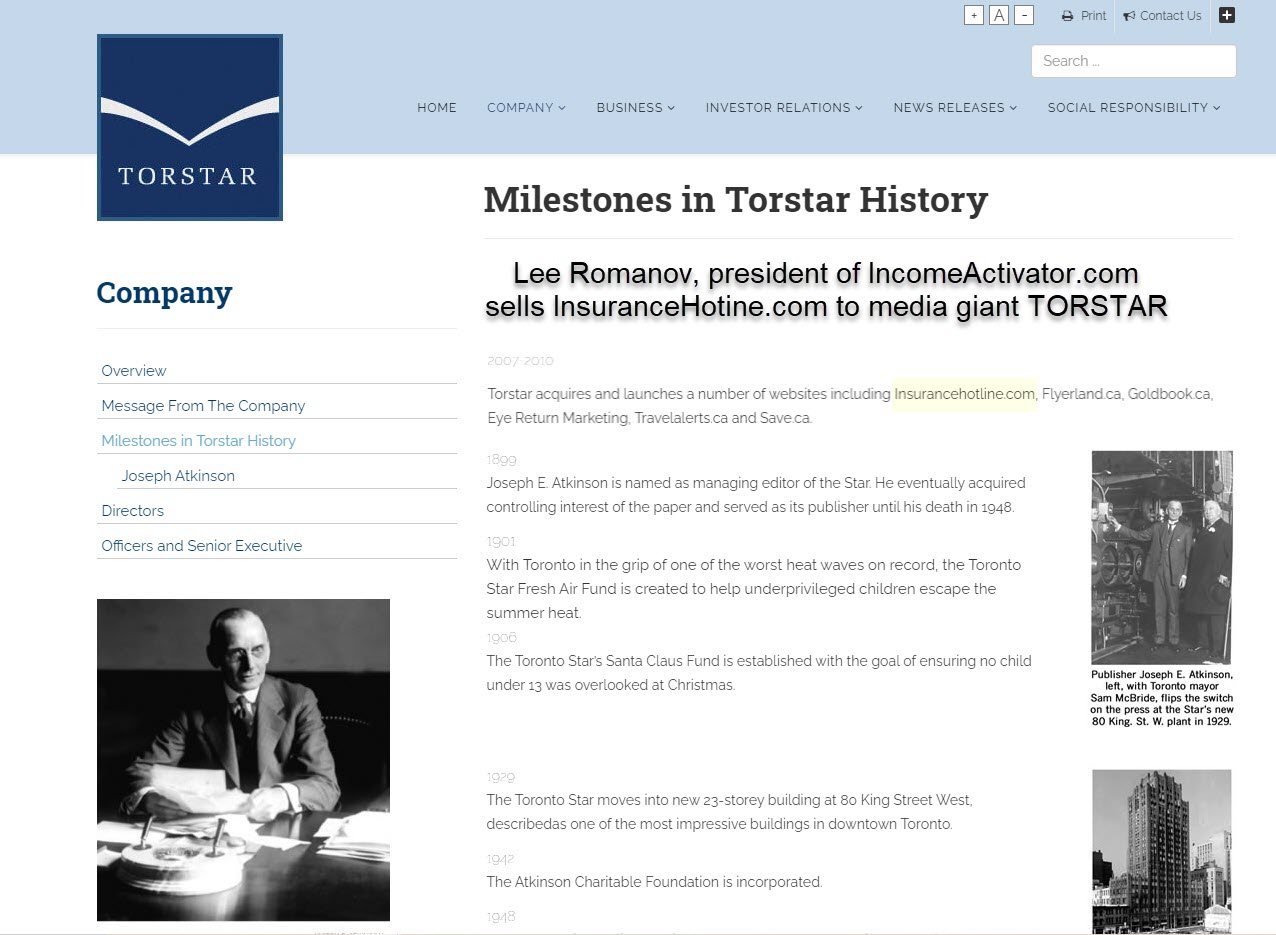 TORSTAR Businesses