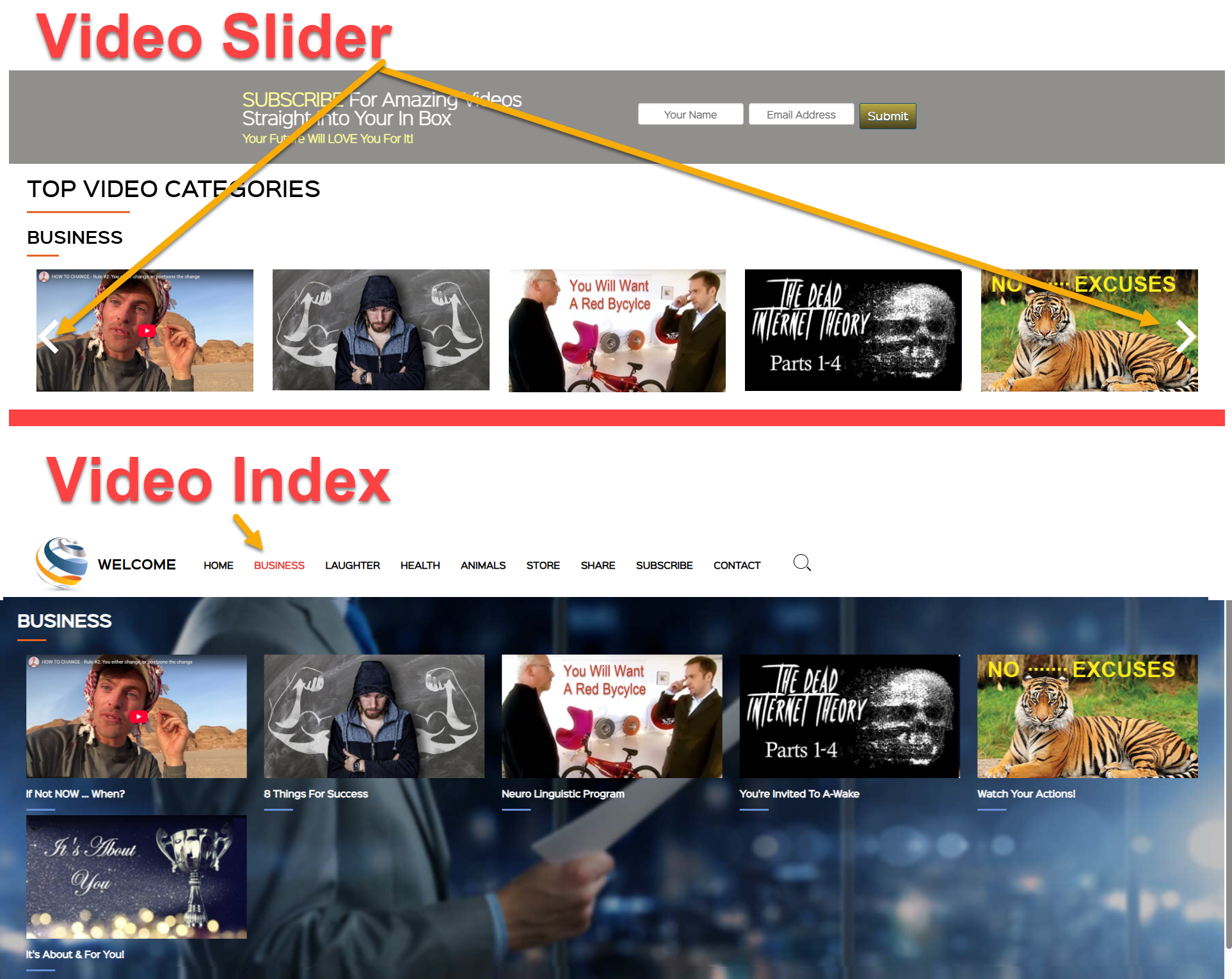 video inex slider