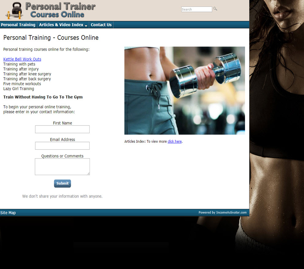 free website Personal Training