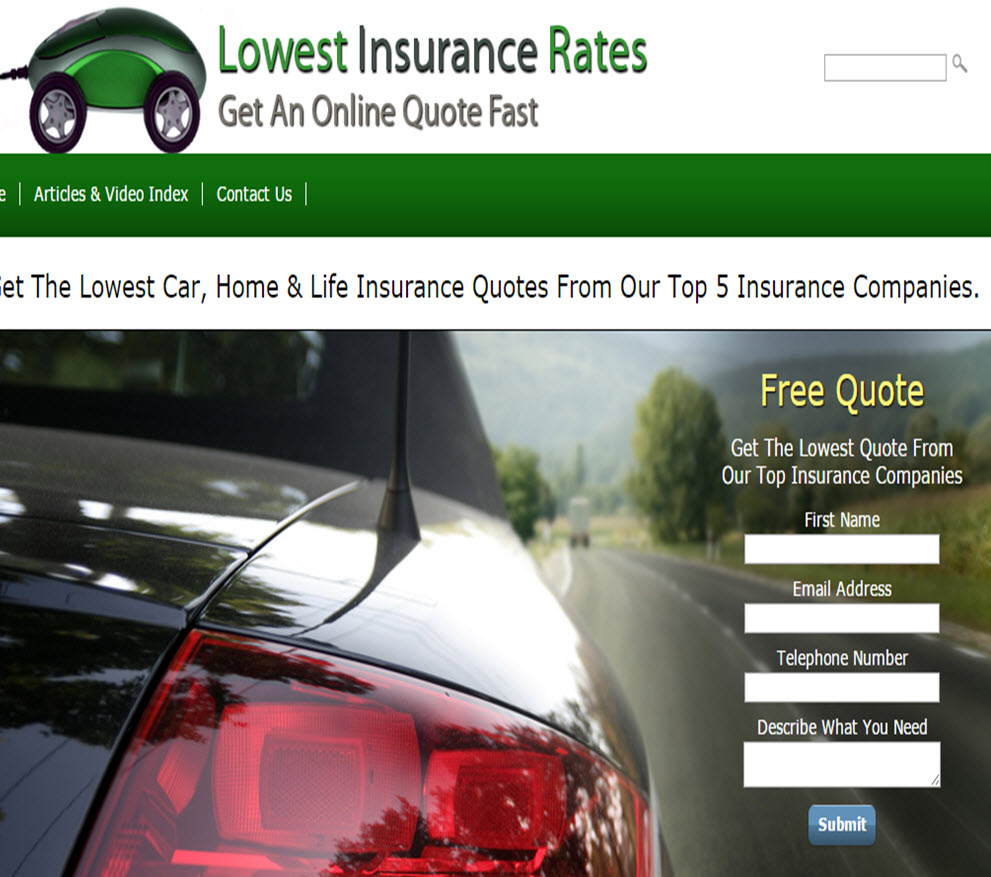 free website Car Insurance Leads