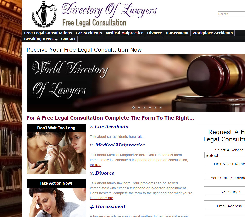 free website Send Leads To Lawyers