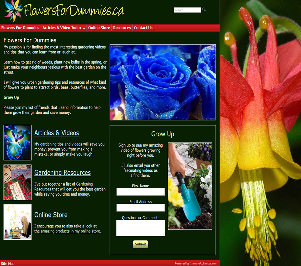 free website Gardening Website