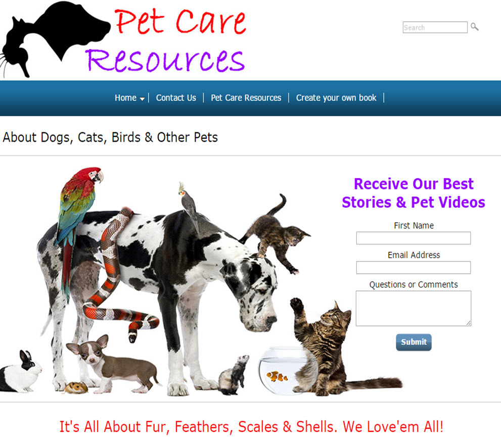 free website Pet Care Resources