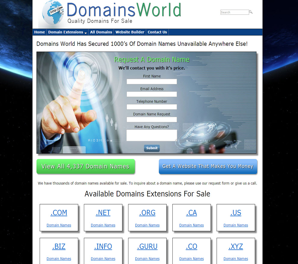 free website Domain Sales