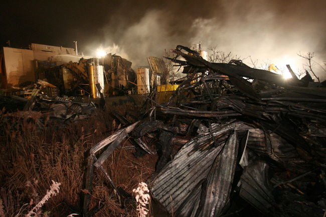 Nothing left of building